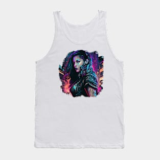 Cyber woman neon Tank Top